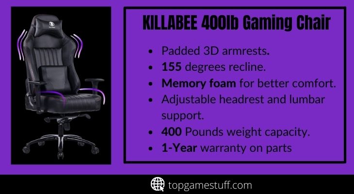 Killabee 400lb gaming Chair