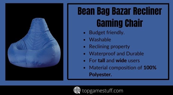 Bean Bag Bazar Recliner bean bag chair under $100