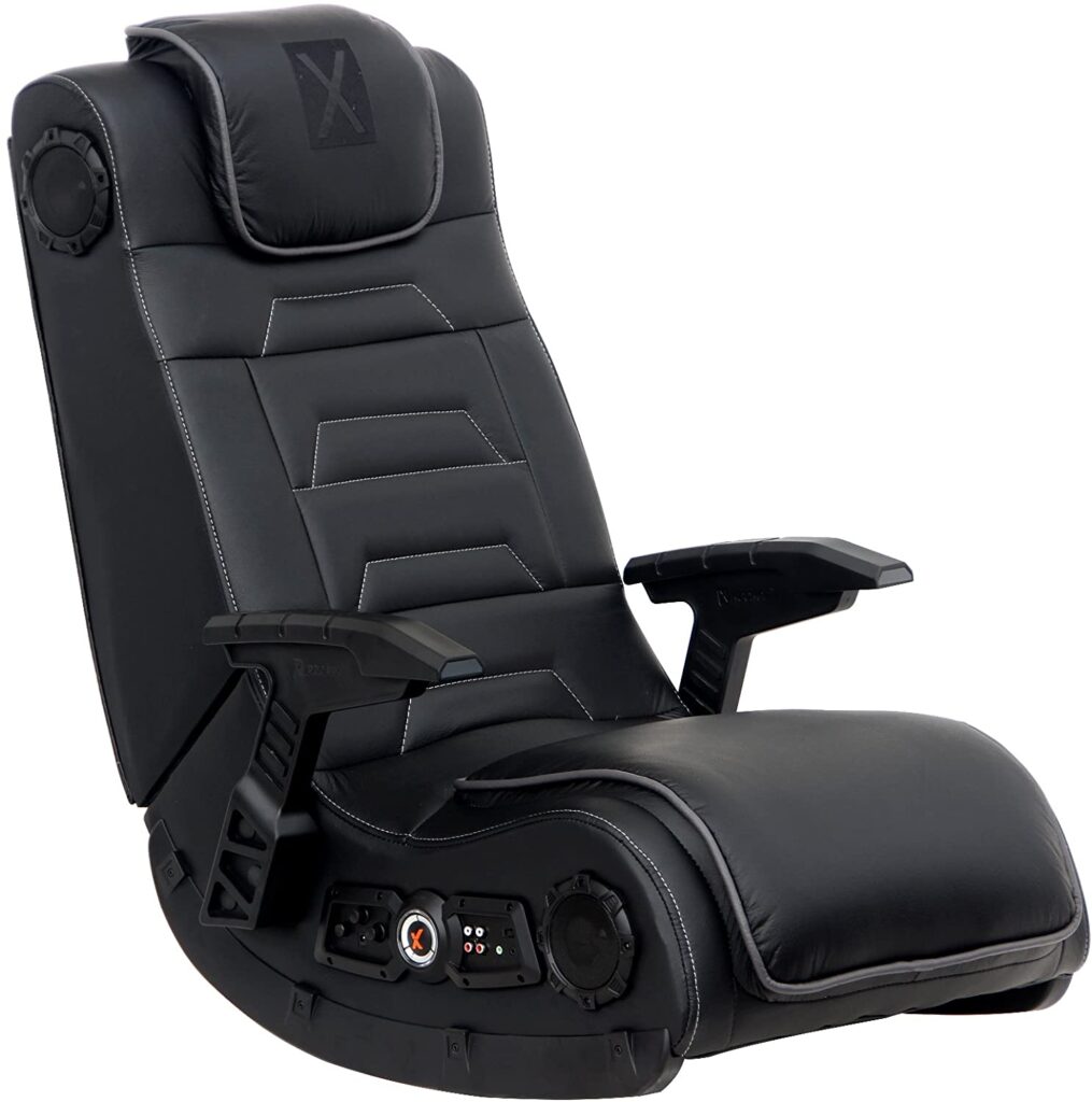 x rocker pro series h3 black leather gaming chair