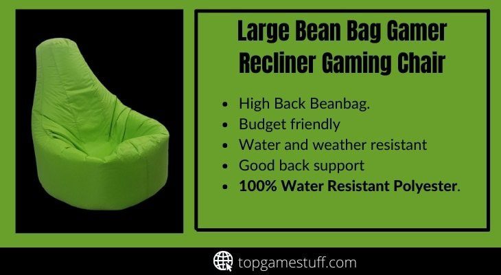 high back bean bag gaming chair
