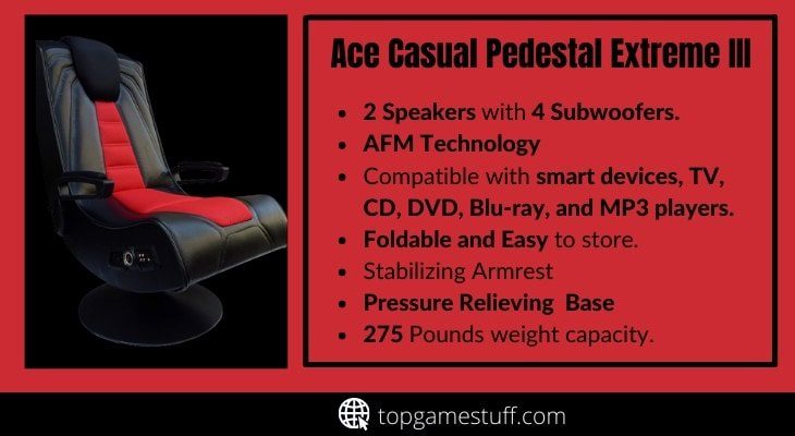 Ace Casual, 5149201, Pedestal Extreme III Gaming Chair