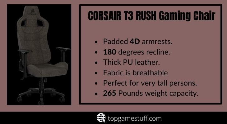 Corsair T3 rush gaming chair
