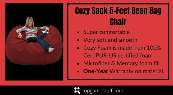 Cozy Sack memory foam bean bag filling gaming chair
