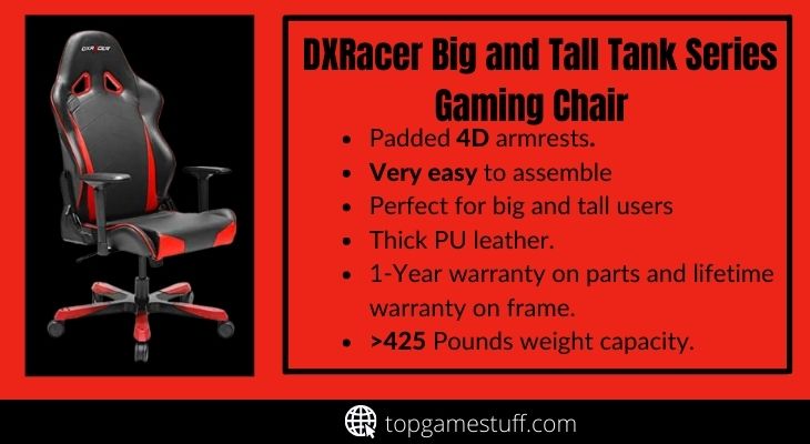 DX-racing big and tall tank series gaming chair