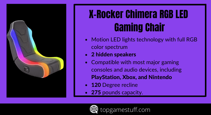 X rocker chimera RGB LED gaming chair