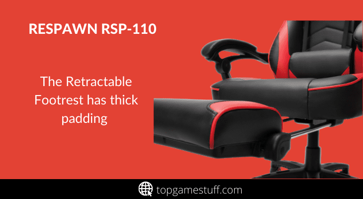 respawn 110 racing style reclining gaming chair with footrest
