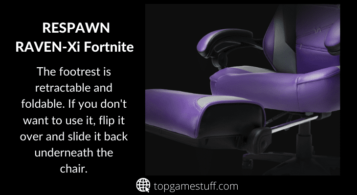 Fortnite raven-xi gaming chair with extendable footrest